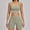 Grey, variant on Top-kevin Women 2 Piece Workout Sets High Waisted Tummy Control Biker Shorts Halter Padded Tank Tops