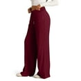 thumbnail image 7 of Cyglowse 2025 Wide Leg Sweatpants Women, Wine Sweatpants for Women High Waist Soft Lounge Pants with Pockets S, 7 of 7