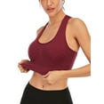 thumbnail image 4 of FUTATA 1/3 Pack Sports Bras For Womens High Support Yoga Bras Padded Push Up Racerback Bras Solid Colors Running Active Gym Workout Bras Crop Tops, 4 of 8