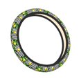 thumbnail image 2 of Haiem Lemons on Striped Print Steering Wheel Cover 15 Inches for Women Men, Neoprene Anti-Slip Steering Wheel Grip Wrap Car Accessories Protective Case Cover for Vehicle Truck SUV, 2 of 8
