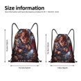 thumbnail image 2 of Zufioo Chucky Print Sports Cinch Sack Gym String Bags Machine Washable Heavy Duty String Backpack for Men Women-Medium, 2 of 6