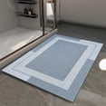 thumbnail image 4 of WWC Bath Mat, Blue Soft Geometric Bathroom Rug, Non‑Slip Absorbent Shower Mat for Bathroom and Shower, 16x24 inch, 4 of 7