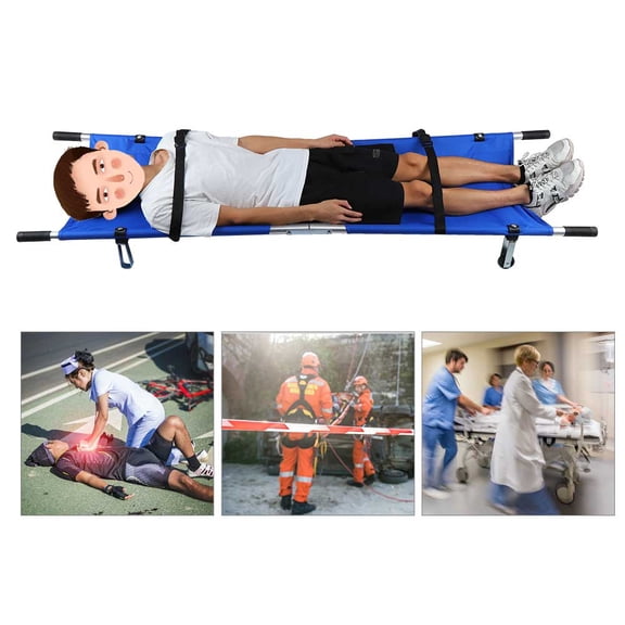 Camilla Plegable, Camilla De Espalda De Rescate De Emergencia Plegable Con Asas Resistentes Para El Hogar De La Clínica Del Hospital Para Lugares Deportivos