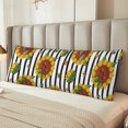 thumbnail image 5 of KLL Cute Sunflowers Pattern Long Body Pillow Cover,20x60 Body Pillow Cases,Soft Brushed Microfiber Invisible Zipper Design-Pillow core not included, 5 of 7