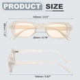 thumbnail image 2 of Uxcell Lunettes de Soleil UV400 Rétro Carrées Protection UV400 pour Femmes, Gris (Lentille Marron), 2 of 6