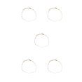 thumbnail image 1 of Ruiboury Collier Chaîne Réglable Perle Souffle de Bébé Style Simple Accessoire de Mode Robuste pour Adolescentes Or 5ensemble, 1 of 6