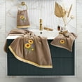 thumbnail image 2 of Linum Home Textiles 100% Turkish Cotton Girasol 3PC Embellished Towel Set, Brown, 2 of 8