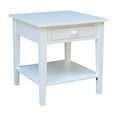 thumbnail image 2 of International Concepts Solid Wood 24-Inch Square End Table with Drawer, Washed Gray Taupe, 2 of 12
