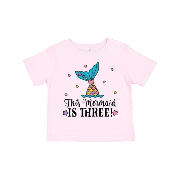 Inktastic 3rd Birthday Mermaid Tail Girls Party Girls Toddler T-Shirt