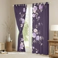 thumbnail image 3 of Castle Fairy Chic Flowers Curtains Pack of 2 (42x84 Each) for Teens Adults,Spring Garden Curtains Blackout,Purple Pink Floral Blossoms Bedroom Curtains,Luxury Bedroom Decor, 3 of 6