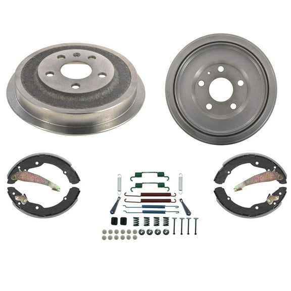 Disc Brake 280MM Rotors Drums & Brake Shoes 11-12 for VW Jetta 2.0L Drum Brakes