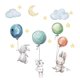 thumbnail image 2 of Calcomanías de pared personalizadas, animales de acuarela con nombre, pegatinas de pared para habitación de niños, habitación de bebé, sala de juegos para niñas, 2 of 5