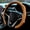 Dark Brown, variant on Nappa Leather Steering Wheel Cover Luxurious, Breathable, and Anti-Slip Design - Universal Fit for 15.5-16 Inch Steering Wheels - Soft, Comfortable Grip for Enhanced Driving Comfort and Safety(Black)