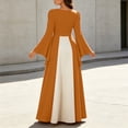 thumbnail image 6 of Palace Dresses for Women Long Sleeve Ruffle Hem Elegant Color Block Fashion Halloween Party Dress, 6 of 9