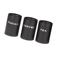 thumbnail image 2 of Luzkey 3 Pieces Coffee Bean Storage Box Coffee Bean Tea Sugar Container Set Kitchen Storage Box Tea Keeper Metal Organizer Practical Multifunction Suitable for Kitchen Countertop Office Black, 2 of 8