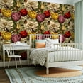 thumbnail image 2 of Peel and Stick Wallpaper Contact Paper Floral Birds Vintage Boho Flower Leaf Beige Tulip Flowers Wildflowers Self Adhesive and Removable 23.6in x 118in, 2 of 8