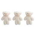 thumbnail image 1 of 3 unids perla peluche de peluche encantador peluche llavero llavero juguete lindo bolsa colgantes (blanco), 1 of 6