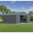 thumbnail image 3 of Arrow Classic 12 x 17 x 8 ft Charcoal Steel Storage Shed, 3 of 20