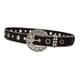 thumbnail image 5 of Cinturón de piel sintética con diamantes de imitación y hebilla de pasador para mujer, accesorio de vestuario. Negro, 5 of 9