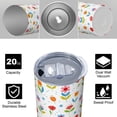 thumbnail image 3 of Pioneer Flower Floral Print Pattern 20oz Skinny Tumbler with Straw & Lid, Double Wall Vacuum Insulated Cup, Leak-Proof, Cup Holder Friendly, Hot 6H Cold 12H, 3 of 5