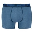thumbnail image 2 of PUMA Men Boxer Trunks, 6-Pack - Everyday Basic Boxers 6P, Cotton Stretch, Solid Colour Blue Denim M (Medium), 2 of 3