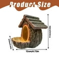 thumbnail image 3 of 1PC Vintage Treehouse Shape Bird Feeder,Vintage Decorative Feeder,Window Bird Watching,Open Design,Easy Refill & Clean,Brown, 3 of 9