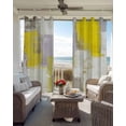 thumbnail image 4 of Blackout Curtains for Bedroom, Yellow Room Darkening Window Drapes for Living Room, Modern Geometric Grey Oil Painting Abstract Thermal Insulated Grommet Curtains, 52x54 inch, 2 Panels, 4 of 9