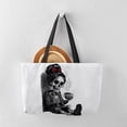 thumbnail image 6 of CafePress - Sitting And Holding A Steaming Cup Of Coffee - Large Weekender Tote, 6 of 7