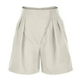 thumbnail image 5 of BLVB Women's Dress Shorts Casual High Waisted Wide Leg Pleated Dressy Summer Workwear Shorts with Pockets, 5 of 6