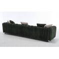 thumbnail image 7 of Modern Corduroy Three-Seater Sofa 114" with Sturdy Wooden Frame and Comfortable Whit Ottoman, 7 of 7
