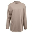 thumbnail image 5 of Fall Shirts for Women 2025 Solid Color Loose Fit Crewneck Casual Lightweight Blouse Tops Long Sleeve Shirts for Women, 5 of 6