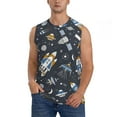 thumbnail image 2 of Picia Space Cars mens Cotton Tank Undershirts , Moisture-wicking Ribbed Tanks, Lightweight Cotton Tank Undershirts-Large, 2 of 8