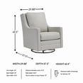 thumbnail image 3 of Signature Design by Ashley Kambria Swivel Glider Accent Chair in Frost, 3 of 11