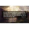 thumbnail image 3 of ArtsyQuotes 14x10 Black Modern Framed Museum Art Print Titled - Bible Verse Quote Psalm 143:8, Albert Bierstadt - Among the Sierra Nevada Mountains California 1868, 3 of 5