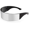 thumbnail image 1 of 80s Futuristic Visor Cyber Sunglasses Men Women Futuristic Punk Style Cosplay, 1 of 2