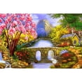 thumbnail image 1 of Cuadros Decorativos High Mountain Bridge Stream 5D Pintura de diamante DIY Taladro redondo completo (sz2686) Likrtyny embutido en tela, 1 of 8