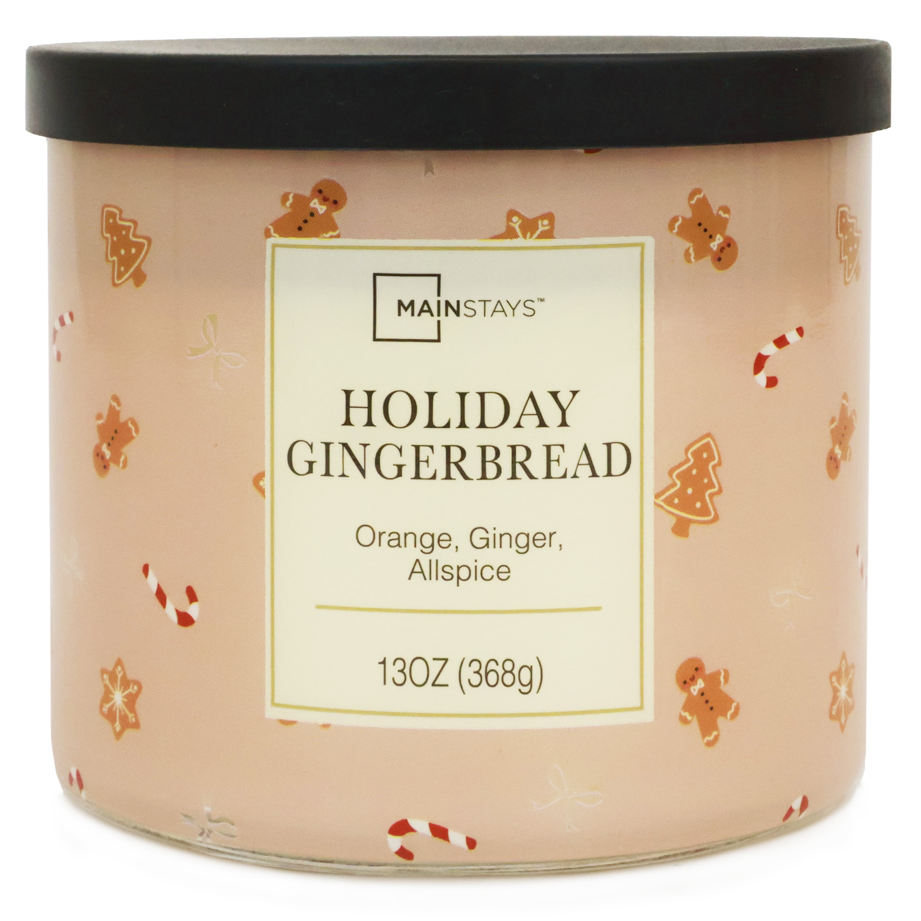 (3 pack) Mainstays 3-wick Holiday Gingerbread Designs, 13-Ounce
