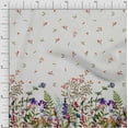 thumbnail image 1 of oneOone Cotton Cambric Fabric Leaves & Flower Panel Print Fabric By The Yard 56 Inch Wide, 1 of 3
