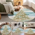 thumbnail image 5 of Round Rugs 8 Ft, Coastal Beach Non Slip Area Rugs for Kitchen Bedroom Entryway, Summer Ocean Wave Starfish Coral Trees Washable Carpet Runner Rug Floor Mats for Bedroom Home Decor, 5 of 8