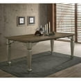 thumbnail image 3 of Roundhill Furniture Breda Antique Gray and Dark Oak Finished Wood Dining Set, Table, Bench, Chairs, 3 of 11