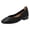 Black, variant on Viluyesy Womens Loafers Square Toe Faux Leather Slip On Arch Support Casual Work Cushioned Low Block Heel Shoes Brown Size US7