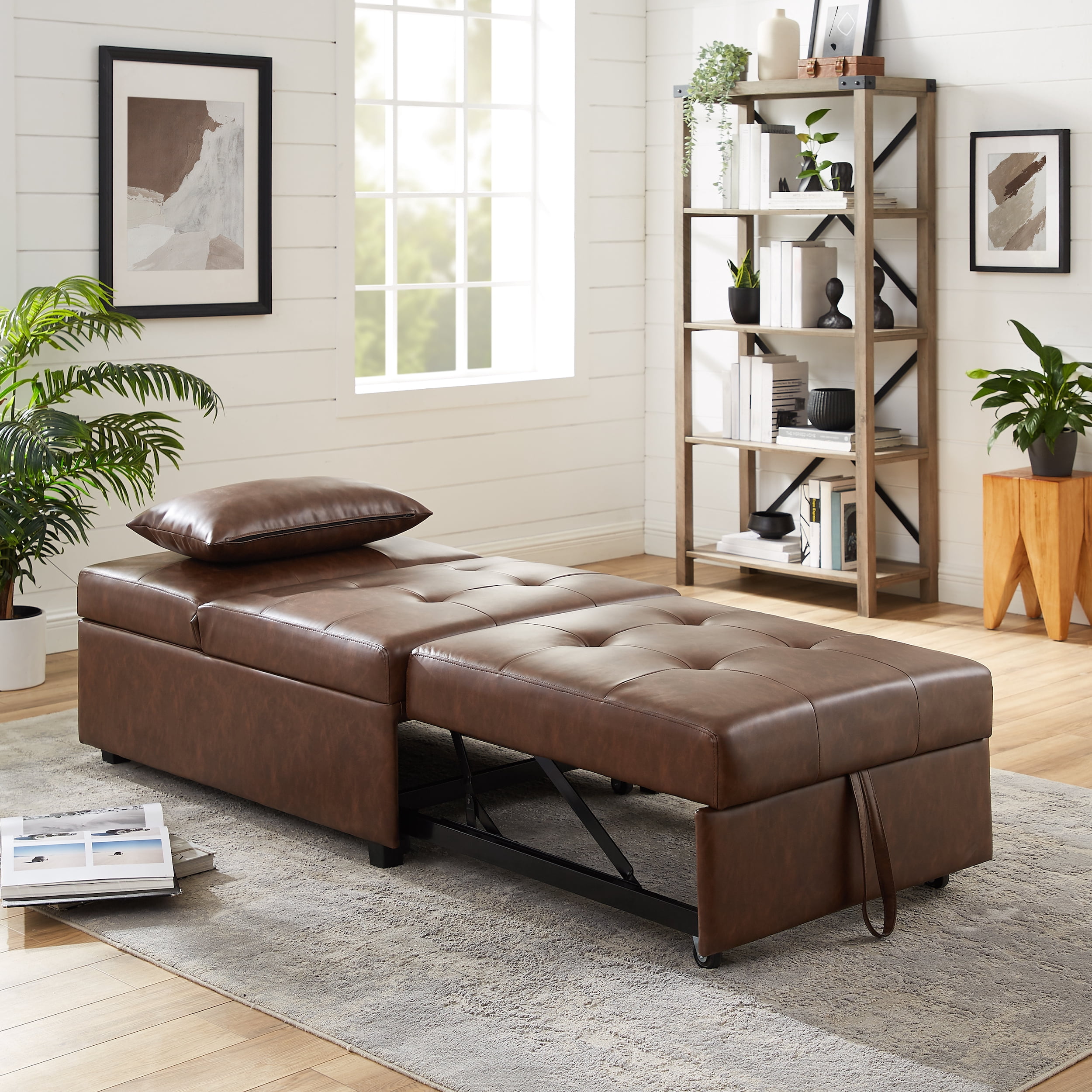 Simonson Lounge Chair, Chestnut Brown