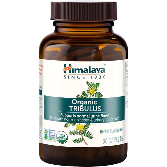 Himalaya Organic Tribulus for Urinary Support, Stamina and Male Health, 688 mg, 60 Caplets, 2 Month Supply
