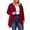 Red, variant on TEAJOPSUU Women's Plus Size Cardigans Asymmetrical Hem Long Sleeve Open Front Sweater Casual Relaxed Fit Draped Cardigan Sweater Black