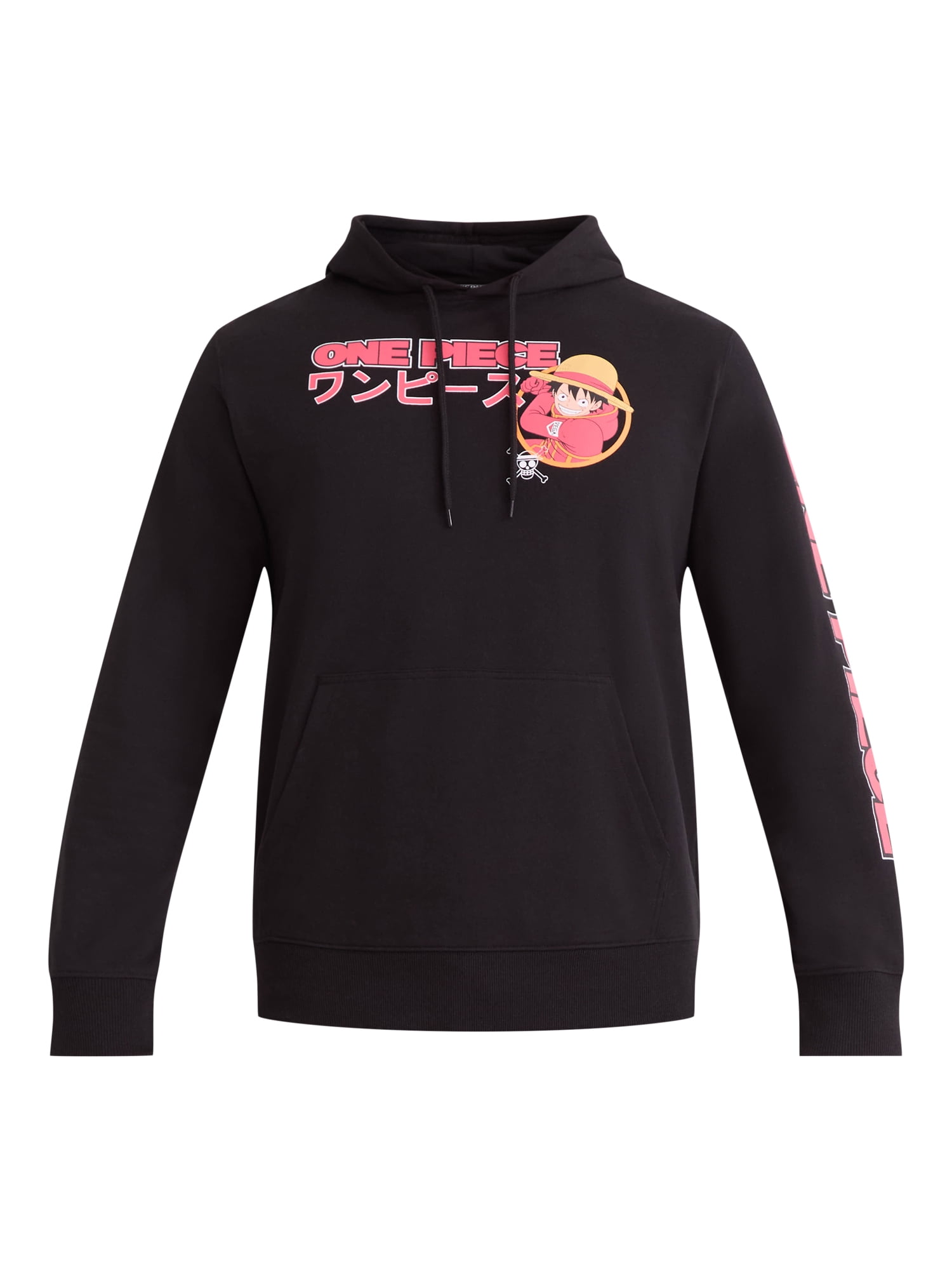 One Piece Men's and Big Men's Front Back Graphic French Terry Hoodie with Long Sleeves, Sizes XS-3XL