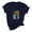 Navy, variant on VgaVtl Women Under $5 Short Sleeve Blue Crew Neck T-Shirt Loose Print Casual Tops