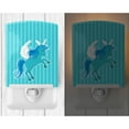 thumbnail image 2 of Caroline's Treasures BB9086CNL Unicorn Blue Stripes Ceramic Night Light, 6x4x3", multicolor, 2 of 2