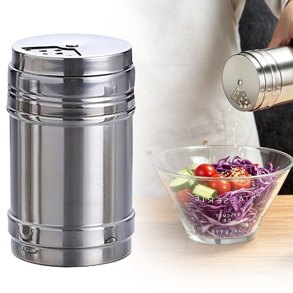 Sugar Shaker Stainless Sugar Dispenser With Pour Spout Seasoning Jar Sprinkler Barbecue Seasoning Jar Pepper Bottle With Rotating Lid Shaker Cooking,Spice Box