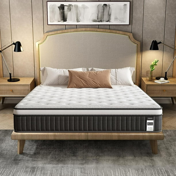 10 Inch Mattress with Cooling-Gel Memory Foam for Sleep Cooler, Supportive  and Pressure Relieving,King Size 