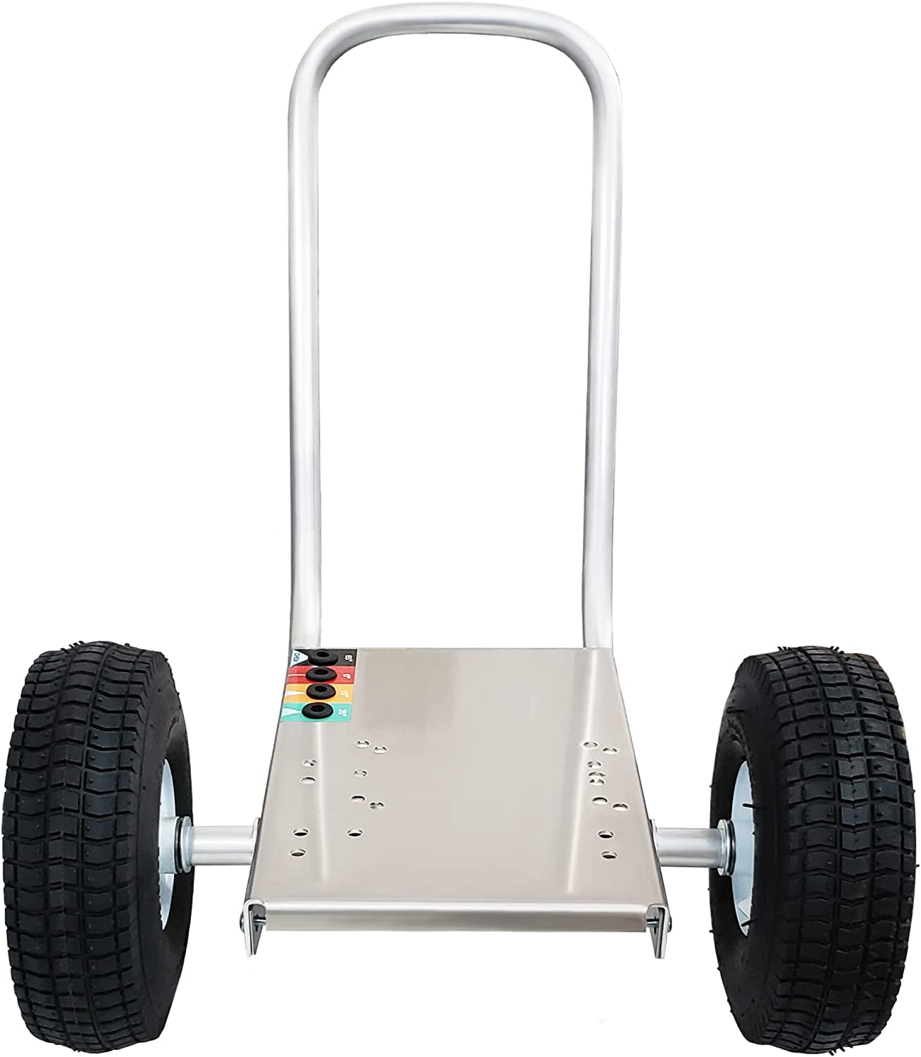 Ultimate Washer Professional Pressure Washer Cart Frame with Wheels and Push Handle (10 x 15, Silver)